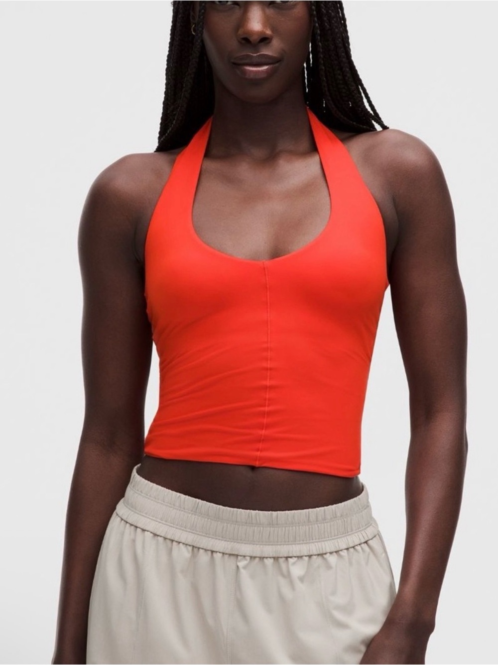 lululemon athletica Red Halter Crop Tank